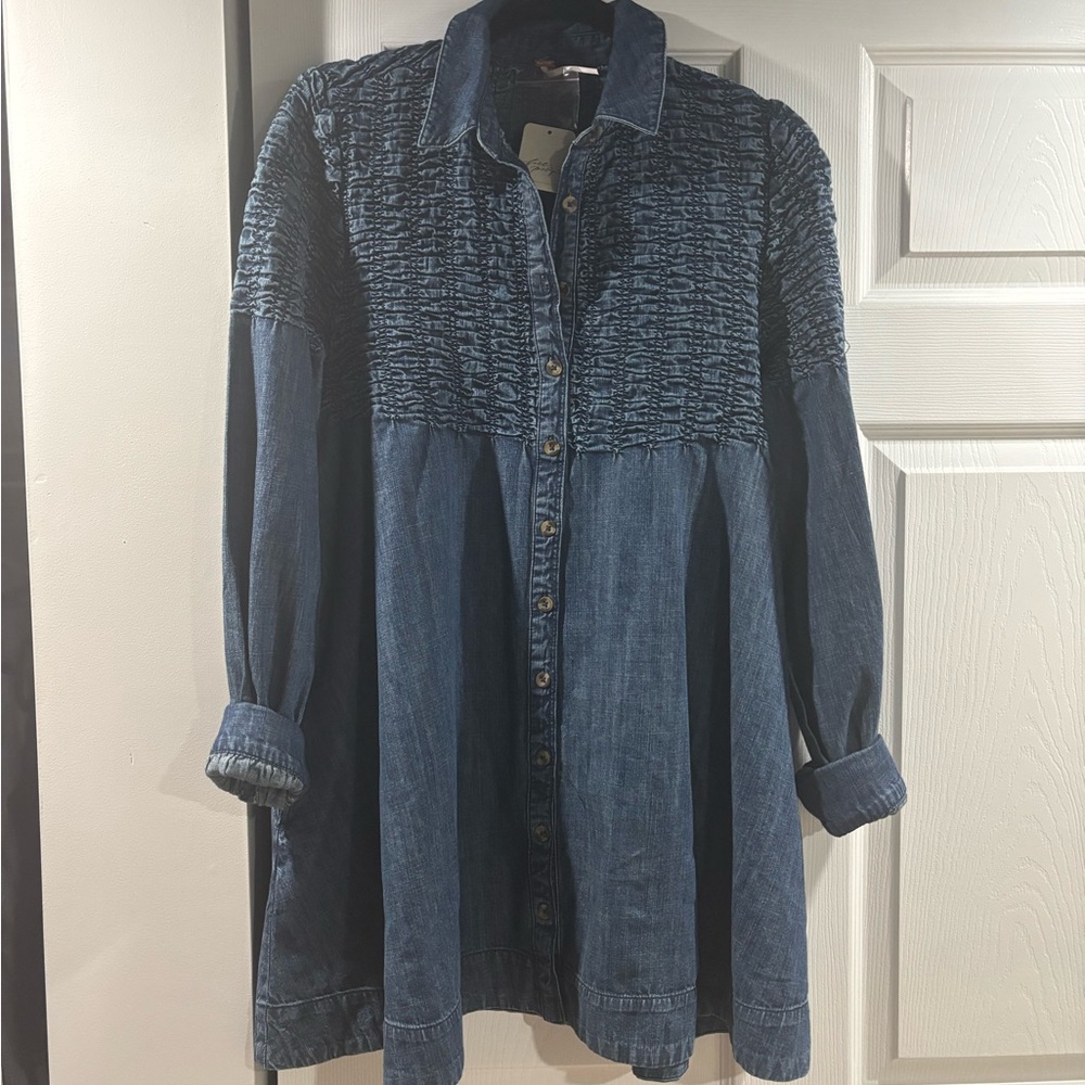 Free People Blue Denim Dress